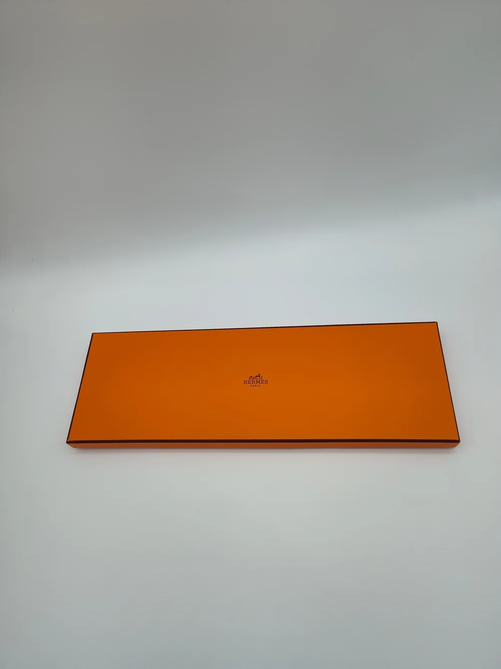 HERMÈS Paris Long Gift Box w Tissue Receipt Sleeve UV Verified Packaging 15in